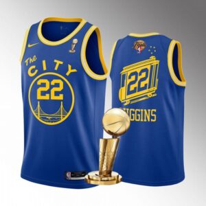 Warriors 22 Andrew Wiggins Blue 2022 Finals Champions Men Jersey