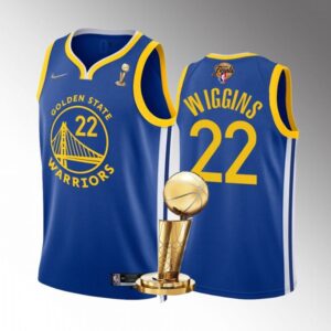 Warriors 22 Andrew Wiggins Royal 2022 Finals Champions Men Jersey