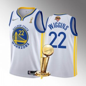 Warriors 22 Andrew Wiggins White 2022 Finals Champions Men Jersey