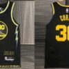 Warriors 30 Stephen Curry Black New AU Style Men Jersey