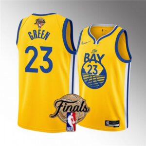 Warriors 23 Draymond Green Yellow 2022 Finals Men Jersey