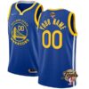 Warriors Customized Royal 2022 Finals Patch Men Jersey