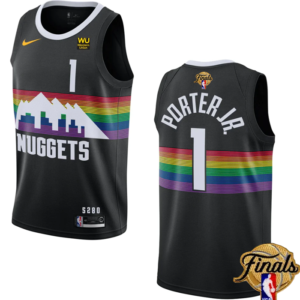 Nuggets 1 Michael Porter Jr. Black 2023 Finals City Edition Men Jersey