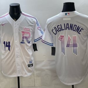 Kansas City Royals 14 Caglianone White 2026 City Connect Cool Base Men Jersey