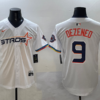 MLB Astros 9 Dezeneo White Nike Cool Base Men Jersey
