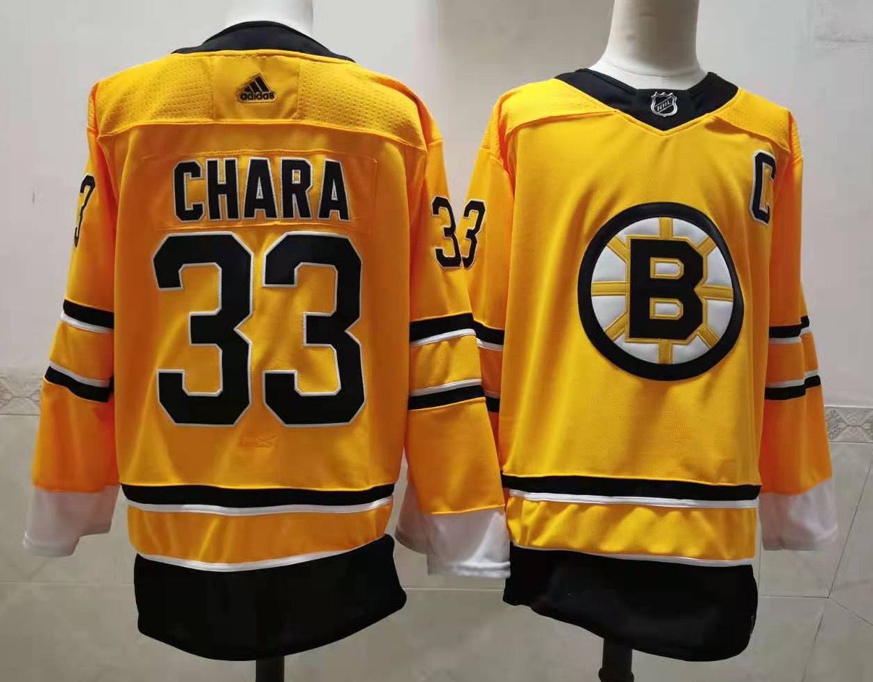 Bruins 33 Zdeno Chara Yellow 2020 New Men Jersey
