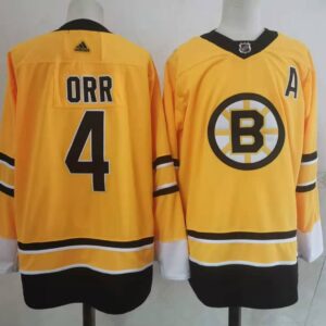 Bruins 4 Bobby Orr Yellow 2020 New Men Jersey