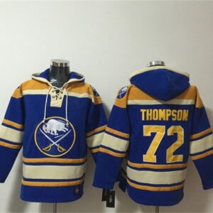 Buffalo Sabres 72 Tage Thompson Blue Ageless Must-Have Lace-Up Pullover Hoodie