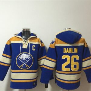 Buffalo Sabres 26 Rasmus Dahlin Blue Ageless Must-Have Lace-Up Pullover Hoodie