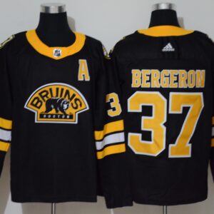 Bruins 37 Patrice Bergeron Black 3rd Men Jersey