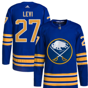 Sabres 27 Devon Levi Blue Addidas Men Jersey