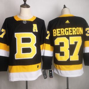 Bruins 37 Patrice Bergeron Black 2019 Winter Classic Men Jersey