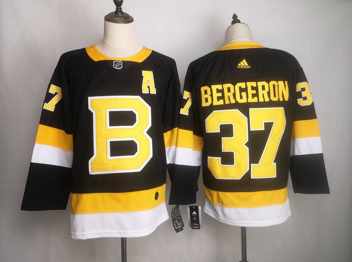 Bruins 37 Patrice Bergeron Black 2019 Winter Classic Men Jersey
