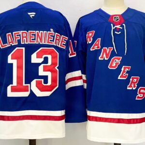 Rangers 13 Alexis Lafreniere Blue 2024 New  Men Jersey