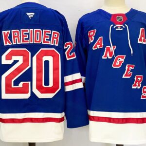 Rangers 20 Chris Kreider Blue 2024 New  Men Jersey