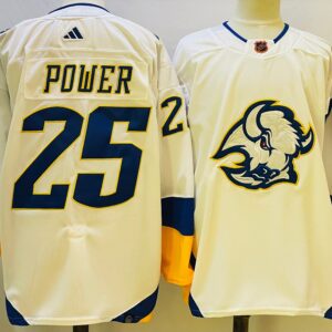 Sabres 23 Power White 2022-23 Retro Men Jersey
