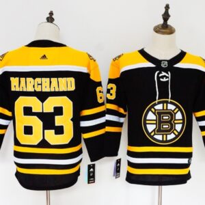 Bruins 63 Brad Marchand Black Youth Jersey