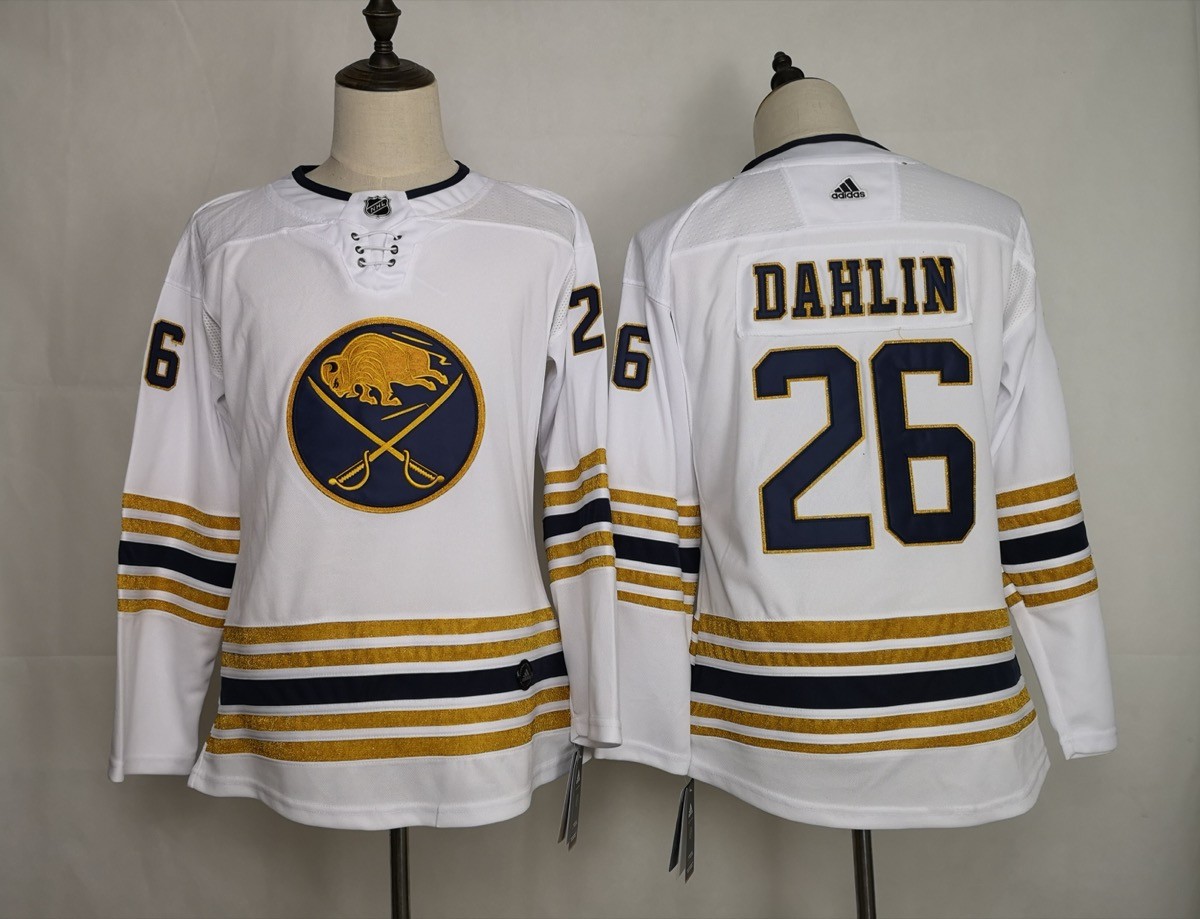 Sabres 26 Rasmus Dahlin White 50th anniversary Youth Jersey