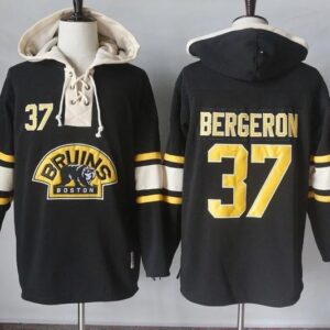 Bruins 37 Patrice Bergeron Black Men Sweatshirt