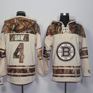 Bruins 4 Bobby Orr Blank Old Time Natural Realtree Camo Xtra Lacer Men Sweatshirt