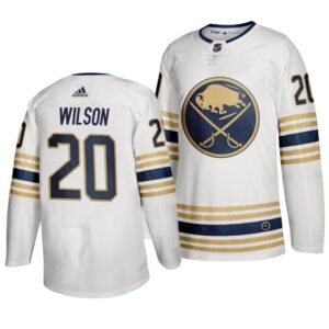 Sabres 20 Scott Wilson White 50th anniversary Adidas Men Jersey