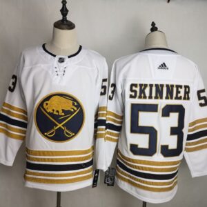Sabres 53 Jeff Skinner White 50th anniversary Men Jersey
