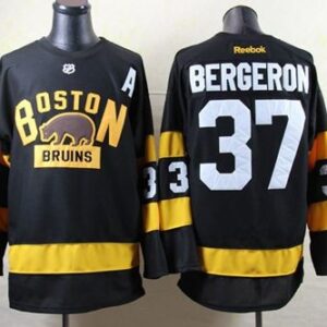 Bruins 37 Patrice Bergeron Black 2016 Winter Classic A Patch Men Jersey