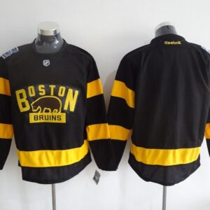 Bruins Blank Black 2016 Winter Classic Men Jersey