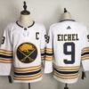 Sabres 9 Jack Eichel White 50th anniversary Men Jersey