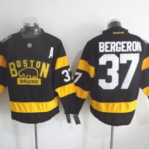 Bruins 37 Patrice Bergeron Black 2016 Winter Classic A Patch Men Jersey