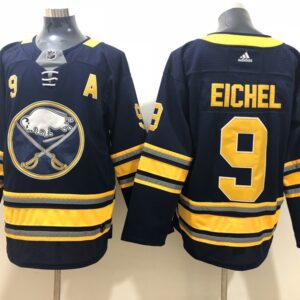 Sabres 9 Jack Eichel Navy Men Jersey With A Patch