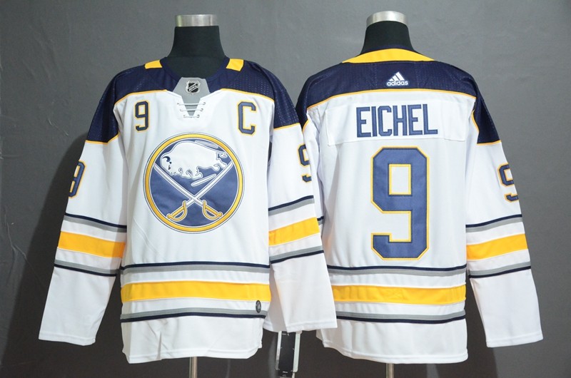 Sabres 9 Jack Eichel White Men Jersey