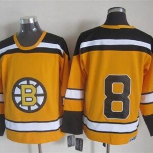 Bruins 8 Cam Neely Yellow CCM Throwback Men Jersey