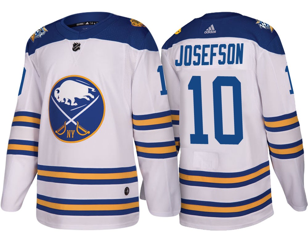 Sabres 10 Jacob Josefson White 2018 Winter Classic Men Jersey
