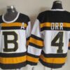 Bruins 4 Bobby Orr White 75TH CCM Throwback Men Jersey
