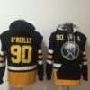 Sabres 90 Ryan O'Reilly Black All Stitched Hooded Men Sweatshirt