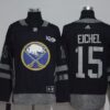 Sabres 15 Jack Eichel Black 100th Anniversary Season Men Jersey