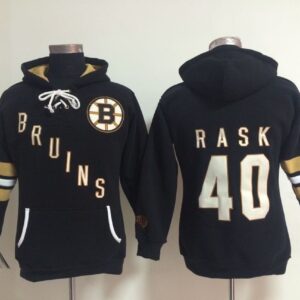 Bruins 40 Tuukka Rask Black Old Time Heidi Women Hoodie