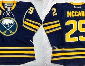 Sabres 29 Jake McCabe Navy Blue Home Men Jersey