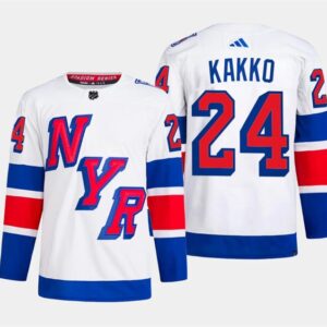 Rangers 24 Kaapo Kakko White 2024 Stadium Series Men Jersey