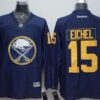 Sabres 15 Jack Eichel Navy Blue Denim Men Jersey