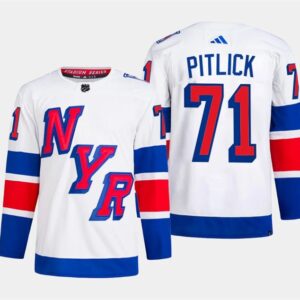 Rangers 71 Tyler Pitlick White 2024 Stadium Series Men Jersey