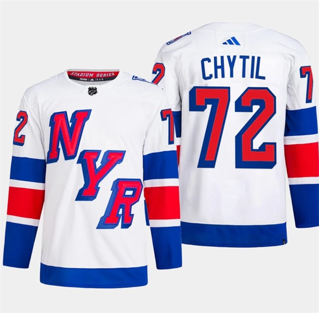 Rangers 72 Filip Chytil White 2024 Stadium Series Men Jersey
