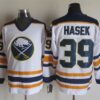 Sabres 39 Dominik Hasek White CCM Throwback Men Jersey