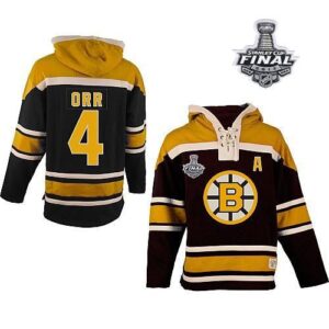 Bruins 4 Bobby Orr Black Stanley Cup Finals Men Sweatshirt
