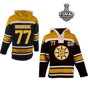 Bruins 77 Ray Bourque Black Stanley Cup Finals Men Sweatshirt