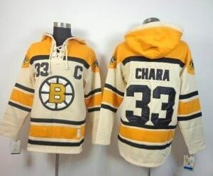 Bruins 33 Zdeno Chara Cream With C Patch Men Sweatshirt