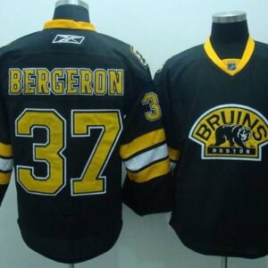 Bruins 37 Patrice Bergeron Black Third Men Jersey