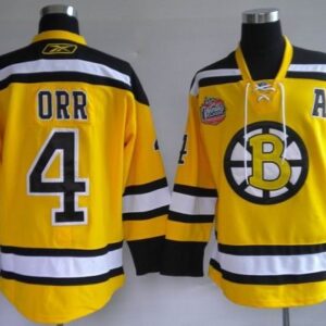 Bruins 4 Bobby Orr Winter Classic Yellow Men Jersey