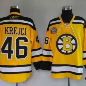 Bruins 46 David Krejci Winter Classic Yellow Men Jersey